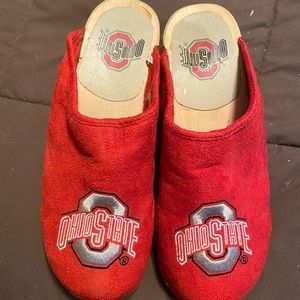 Ohio State clog shoes.